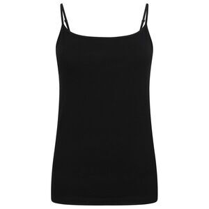 SF Womens/Ladies Feel Good Stretch Spaghetti Strap Camisole / Black
